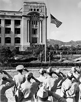Lowering: Raising the United States Flag after the Surrender