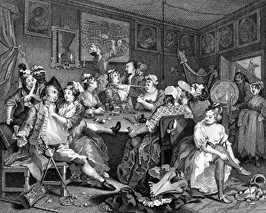 Tavern: The Rake's Progress: Tavern Scene - Plate II in