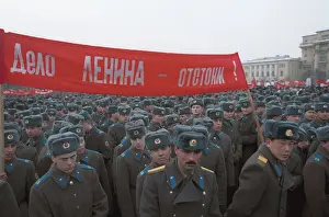 Organized: Rally in Manege Square in Moscow, 1991