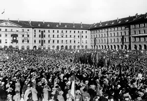 Wuerttemberg: Rally of the NSKOV in Stuttgart, 1933