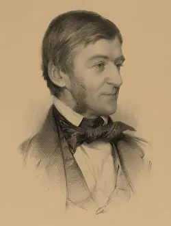Lcgr1908: Ralph Waldo Emerson, portrait engraving from