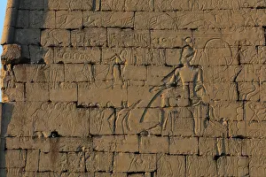 1260: Ramesses II relief, Pylon, Luxor Temple, Luxor, Egypt