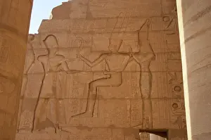 Scepter: Ramesseum. Relief depicting the pharaoh making an offering t