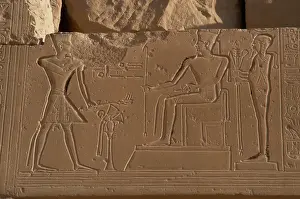 Offerings: Ramesseum. Relief depicting the pharaoh making an offering t