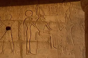 Offerings: Ramesseum. Relief depicting the pharaoh making an offering t
