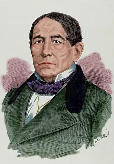Ramon: Ramon Maria Calatrava (1786-1876). Colored engraving