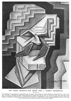 Autori: Ramsay Macdonald caricatured by Autori
