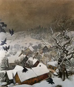 Raven: Randegg in Snow with Ravens
