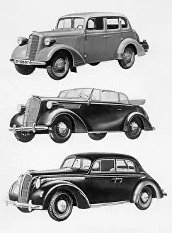 Cabriolet: Range of Opel models, 1937