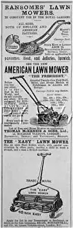 Ransomes: Ransomes lawn mowers 1884