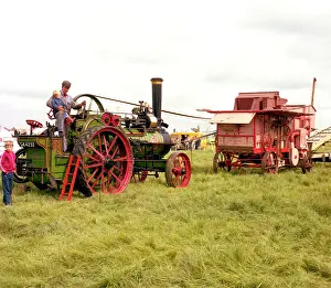 Threshing: Ransomes Sims & Jefferies Engine and threshing machine