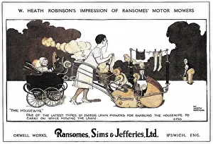 Iln - Consolidated Archive Holdings Ltd (colourised): Ransomes, Sims and Jeffries advert by Heath Robinson