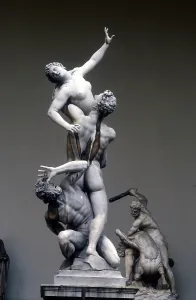 Sabine: Rape of the Sabine women. Marble statue. Florence