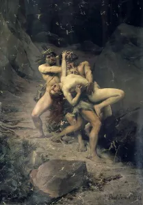 Rape: Rape in the Stone Age'. Paul Joseph Jamin (1853-1903)