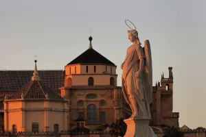 Mezquita: Raphael statue and Cathedral-Great Mosque, Cordoba
