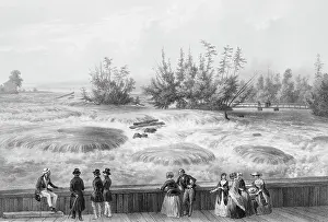 Rapids: The rapids at Niagara Falls waterfall