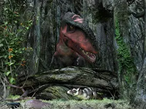 Proto: A rat-sized Purgatorius hides from a Bistahieversor ?