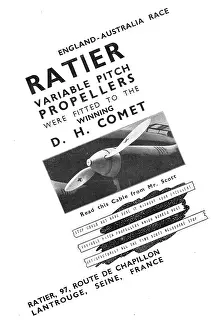 Ratier: Ratier Variable Pitch Propellers Fitted To Winning DH Comet