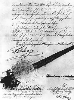 Accession: Ratification document on the accession of Bavaria