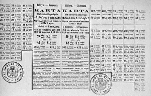 Ration: Ration card for bread from Lemberg, 1915