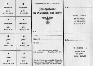 Ration: Ration card for jam and sugar