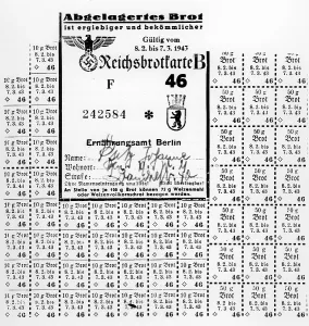 Nutrition: Ration card for milk from Berlin