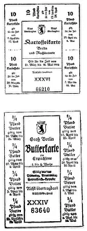Ration: Ration cards from Berlin, 1916