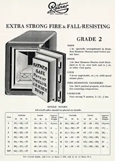 Resistant: Ratner patent extra strong safe, fire and fall resisting