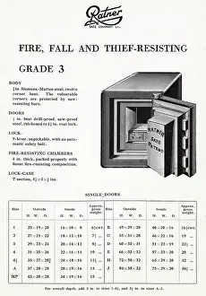 Theft: Ratner patent safe, fire, fall and thief resisting