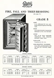 Theft: Ratner patent safe, fire, fall and thief resisting