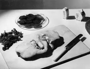 Garnished: Raw cod as cooking ingredient