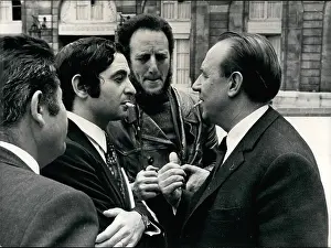 Discussions: Raymond Marcellin with journalists in Paris