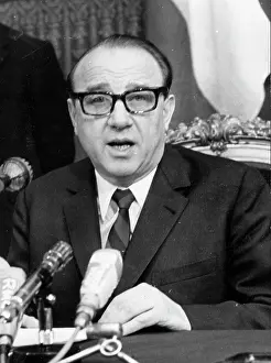 Marcellin: Raymond Marcellin speaking at a press conference