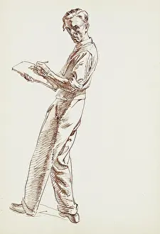 Sketching: Raymond Sheppard self portrait - drawing
