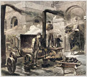 Spraying: Re-paving at Whitehall 1882