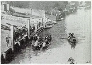 Anglers: Re-stocking salmon in the River Thames 1901