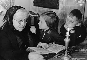 Grandmother: Reading aloud, 1939