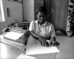Braille: Reading braille at Siloe school for the blind