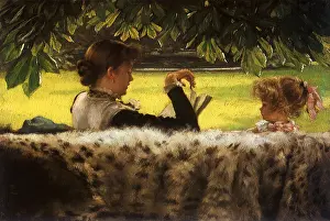 Tissot: Reading to Her Child, by Tissot