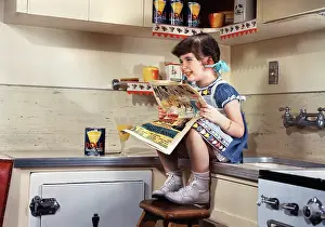 Funnies: Reading The Funnies On A Counter