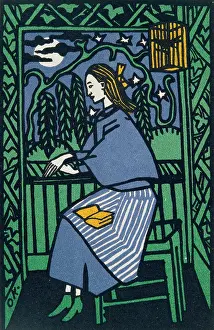 Informations: Reading girl at the window