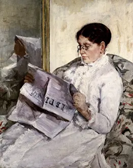 Figaro: Reading Le Figaro, by Cassatt