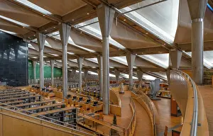 Alexandrina: Reading Room, Bibliotheca Alexandrina, Alexandria, Egypt