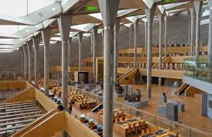 Alexandrina: Reading Room, Bibliotheca Alexandrina, Alexandria, Egypt