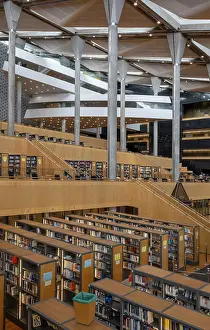 Alexandrina: Reading Room, Bibliotheca Alexandrina, Alexandria, Egypt