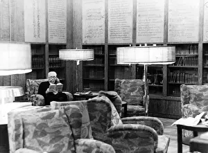 Bremen: The reading room of the passenger ship Bremen, 1930
