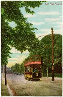 Tramline: Reading, Royal County of Berkshire - Tram on the Bath Road