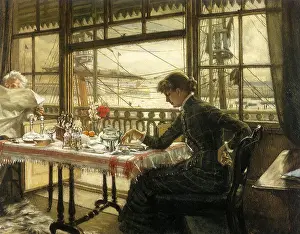 Ramsgate: Reading at the Table, by Tissot