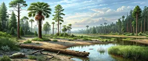 Riverbank: A realistic landscape from the Cretacous period