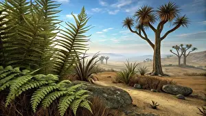 Stocktrek Images: A realistic landscape from the Triassic period